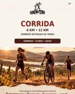 Arte do Festival Homem da Terra 2026: Corrida
