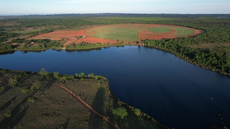Lagoa e lavouras vistas do alto – Festival Homem da Terra 2026